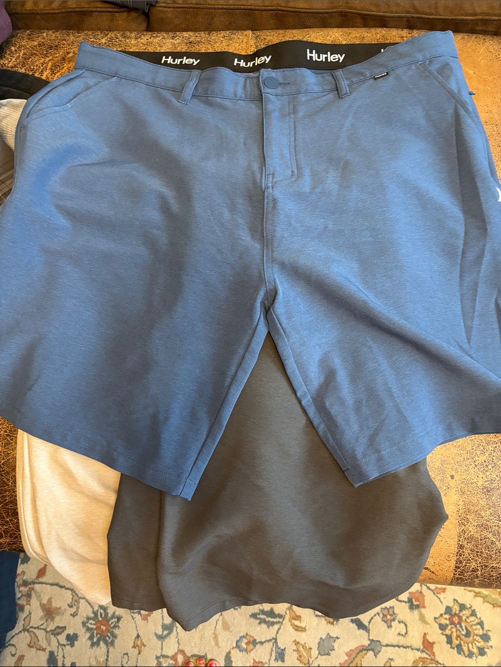 Lot of ThreeHurley Men's Blue/Tan/Gray Hybrid Shorts